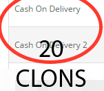 20 клонов оплаты при доставке (cod) для 2.x