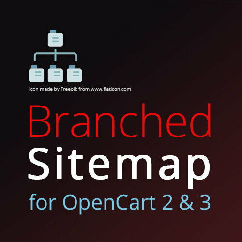 Карта сайта для OpenCart - Branched Sitemap - подходит для мультиязычных магазинов и не грузит сервер