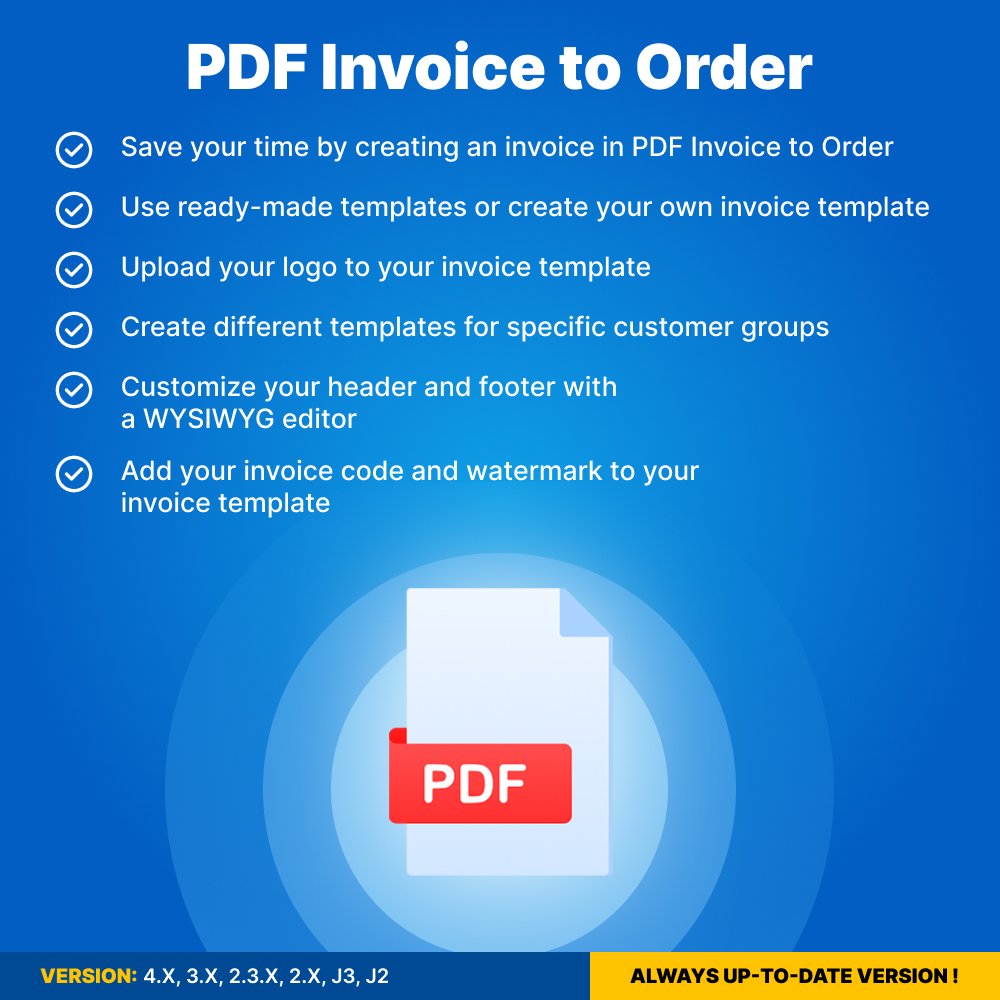 PDF Invoice to Order (Счет-фактура до замовлення в PDF)